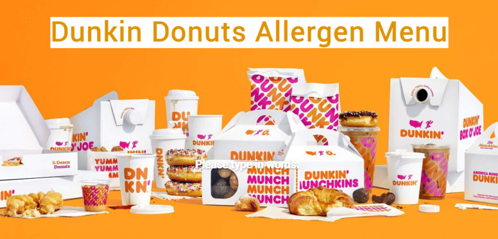 Dunkin Donuts Allergen Menu